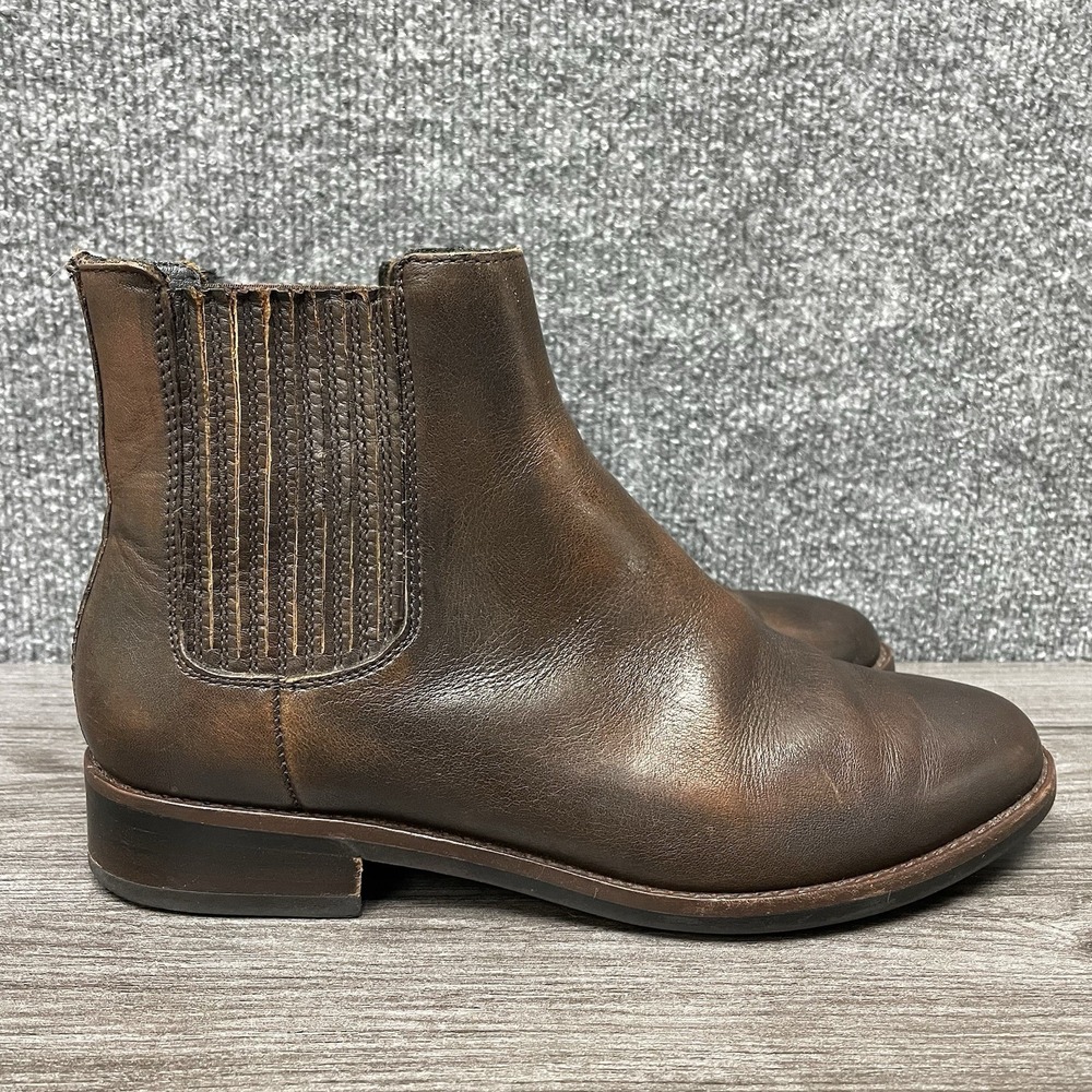 Thursday Dreamer Chelsea Ankle Boots Comfort Distressed Leather Brown Womens 8